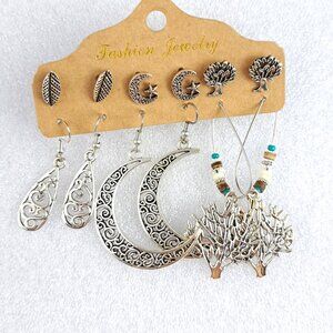 Set of 6 Pairs of Earrings